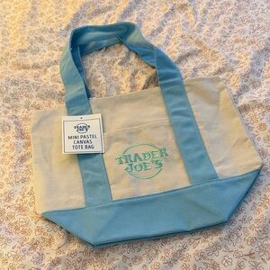 Pastel Canvas Tote Bag in Light Blue